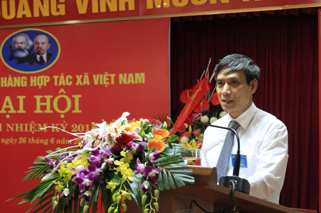 Đồng chí Nguyễn Toàn Thắng, Ủy viên Ban Cán sự Đảng, Bí thư Đảng uỷ Cơ quan NHTW, Phó Thống đốc NHNN phát biểu chỉ đạo tại Đại hội