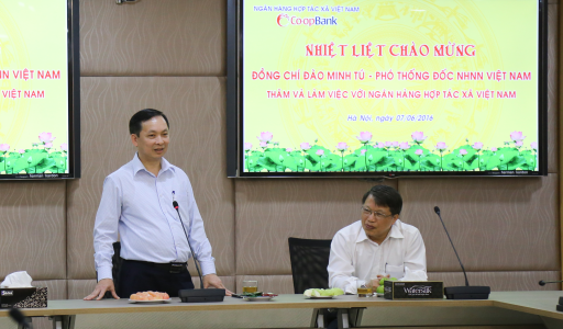 Phó Thống đốc NHNN Việt Nam Đào Minh Tú thăm   và làm việc tại Ngân hàng Hợp tác
