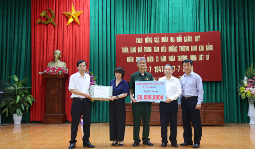 Ngân hàng Hợp tác xã Việt Nam thăm hỏi và tặng quà Trung tâm điều dưỡng thương binh tại Nho Quan – Ninh Bình và Kim Bảng – Hà Nam