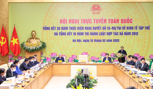 Thủ tướng chủ trì Hội nghị trực tuyến toàn quốc về kinh tế tập thể, hợp tác xã