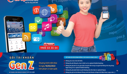 “Ưu đãi 5K” khi đăng ký Gói tài khoản GEN Z của Co-opBank