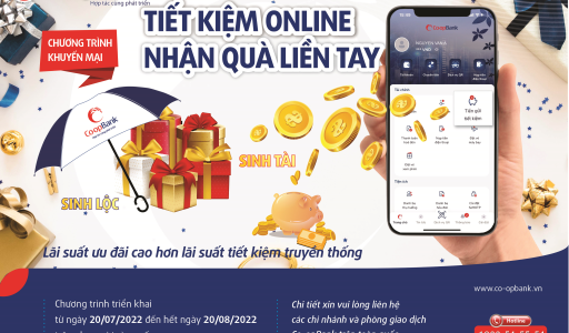 Thể lệ chương trình “Tiết kiệm online  nhận quà liền tay”