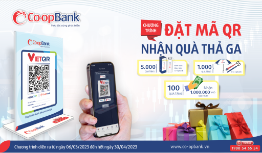 Co-opBank triển khai chương trình ưu đãi  khi đặt mã QR Co-opbank