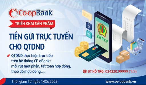Co-opBank:  Triển khai sản phẩm tiền gửi trực tuyến đến các Quỹ tín dụng nhân dân