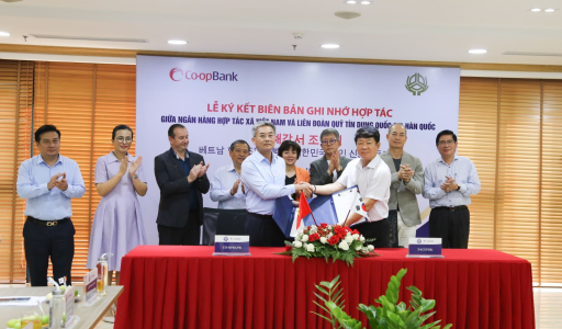 Co-opBank ký kết biên bản ghi nhớ hợp tác với Liên đoàn Quỹ tín dụng Quốc gia Hàn Quốc