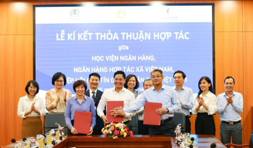 Lễ ký kết hợp tác giữa Học viện Ngân hàng với Co-opBank và Hiệp hội Quỹ tín dụng Nhân dân Việt Nam
