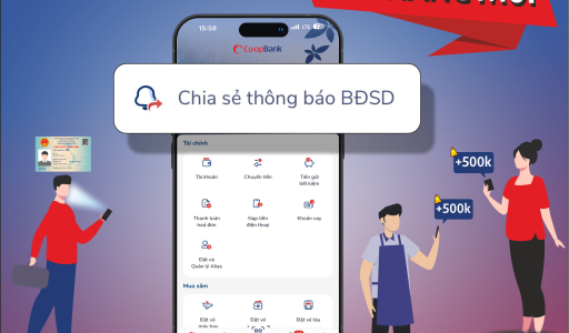 Co-opBank Mobile Banking thêm tính năng mới chia sẻ thông báo Biến động số dư