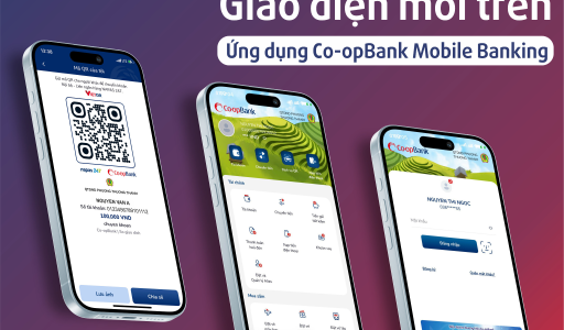 Cập nhật giao diện mới trên ứng dụng Co-opBank Mobile Banking