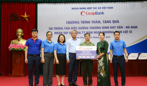 Co-opBank tặng quà tri ân các thương, bệnh binh tại Hà Nam