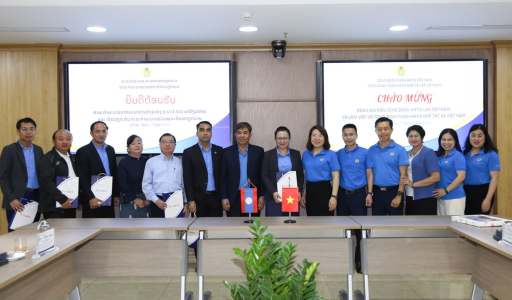 Đoàn đại biểu Công đoàn Ngân hàng Trung ương Lào thăm và làm việc tại Co-opBank