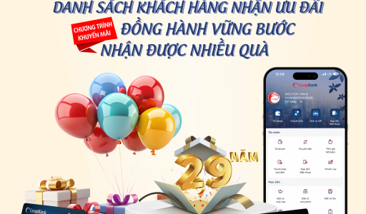 Danh sách khách hàng nhận ưu đãi chương trình khuyến mãi “Đồng hành vững bước, nhận được nhiều quà”