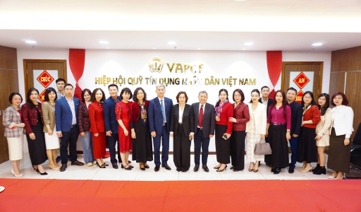 Lãnh đạo Co-opBank đến thăm và chúc Tết đầu Xuân Ất Tỵ 2025 tại Hiệp hội QTDND Việt Nam