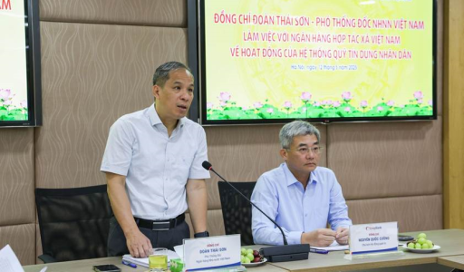 Leaders of the State Bank of Vietnam Work with Co-opBank on PCF System Operations