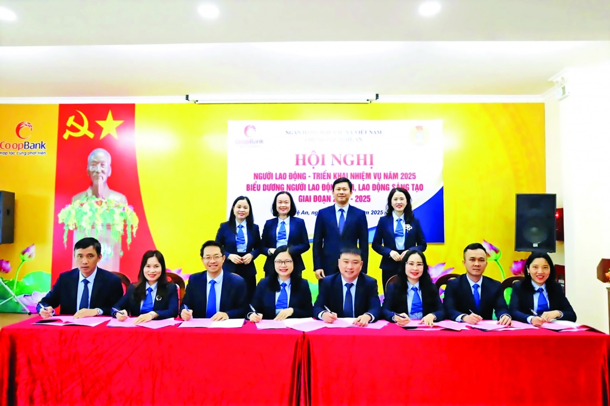 Hội nghị Người lao động - Triển khai nhiệm vụ năm 2025 tại Co-opBank chi nhánh Nghệ An