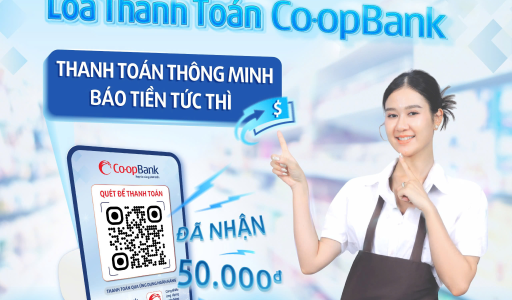 Co-opBank triển khai dịch vụ thông báo biến động số dư qua loa thanh toán