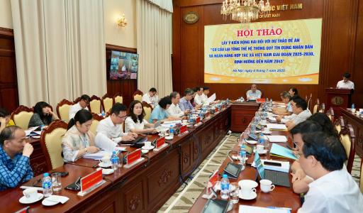 Hội thảo lấy ý kiến đối với Dự thảo Đề án “Cơ cấu lại tổng thể hệ thống QTDND và NHHTX giai đoạn 2025-2030, định hướng đến năm 2045”