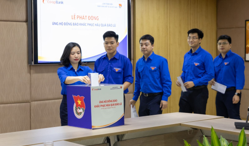 Đoàn Thanh niên Co-opBank phát động ủng hộ đồng bào chịu ảnh hưởng bão số 10