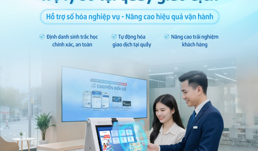 Co-opBank triển khai thiết bị thu thập sinh trắc học và hỗ trợ giao dịch tại quầy